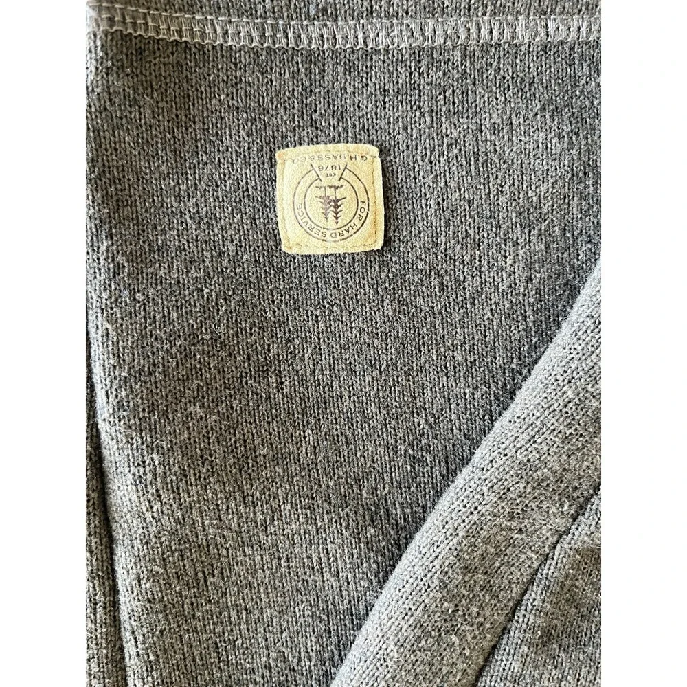 G.H. Bass & Co Men's Quarter Zip Fleece‎ Pullover Polyester Brown Size XXL 2XL